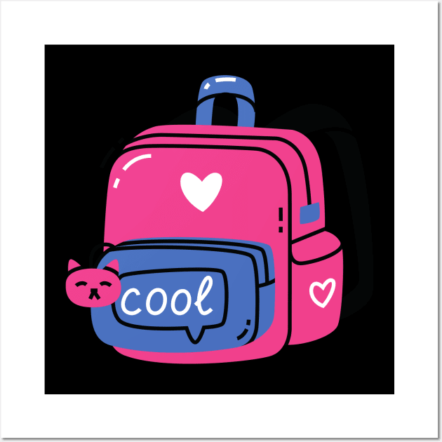 Pink Cool BackPack Wall Art by TranquilAsana